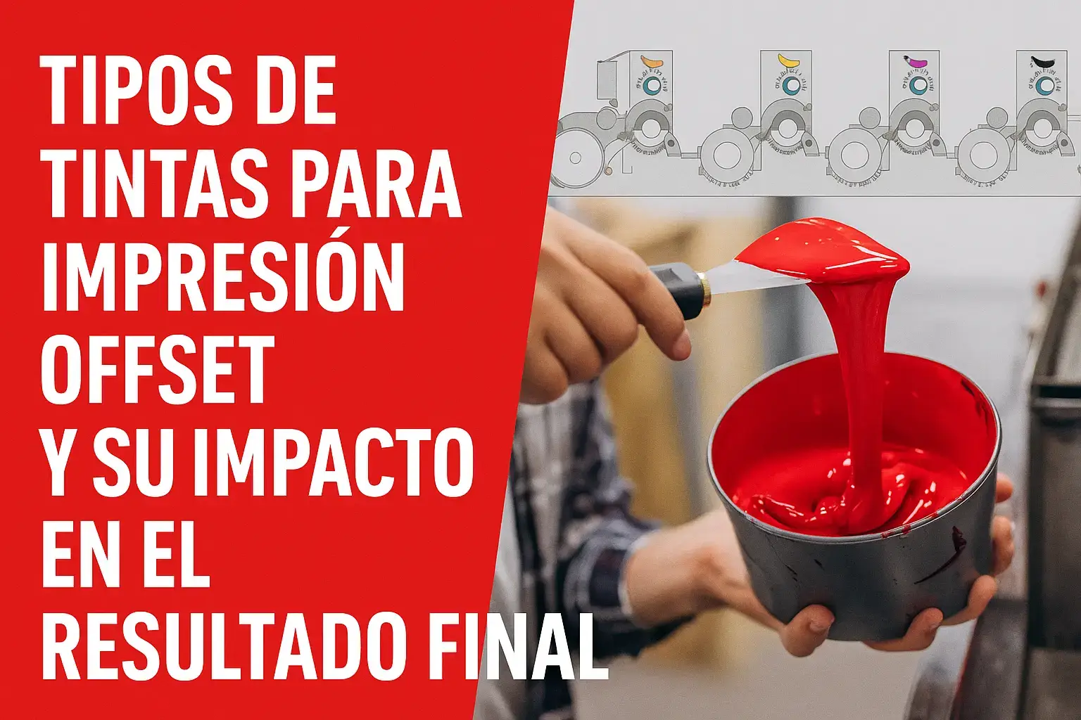 Blog tipos de tintas para impresion offset Artes gráficas Imagen destacada de tipos de tintas para impresión offset: convencionales, UV, H-UV y ecológicas
